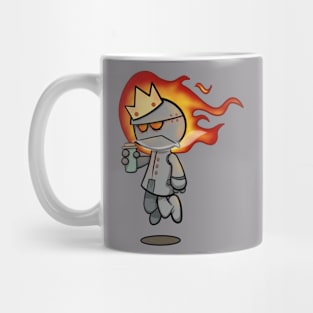 Cute grumpy robot king Mug